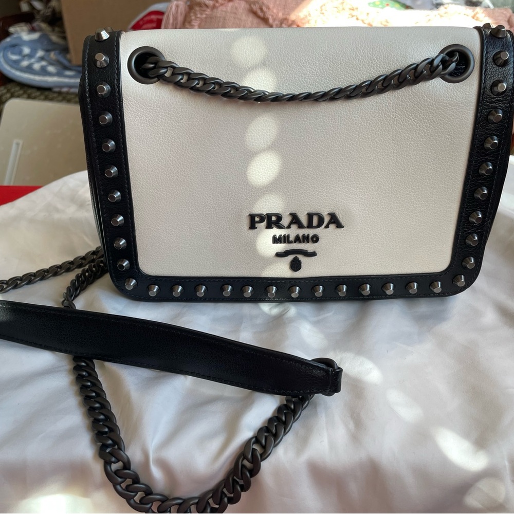 Prada Black and White Women's Bag